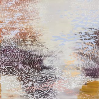 Laura Fayer, "On Higher Ground," acrylic, Japanese paper on canvas