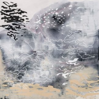 Laura Fayer, "A New Frontier," acrylic and Japanese paper on canvas