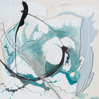 Laura Moretz, "Swift as the Wind," acrylic, enamel, pastel, marker, charcoal on raw canvas