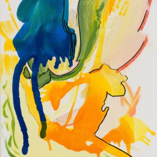 Laura Moretz, "Courage is a Flame That Never Fades," acrylic, pastel, charcoal, marker on canvas.