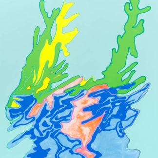 Oona Ratcliffe, "Swell Brushing," acrylic on canvas