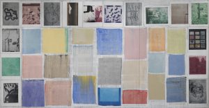 Eugene Brodsky, "LWP2," ink, paint on silk mounted on linen