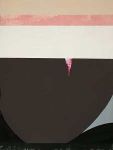 Sarah Hinckley ,"Under the Words (1)," oil on paper
