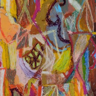 Betsy Davidson, "Sparkle," painted papers, oil pastel