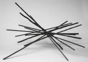 Brian Walters II "Hand Hewn (Large)," reclaimed steel, satin black finish