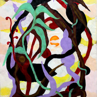 James Greco, "Life Never Ends 3," acrylic paint on laminated brown paper
