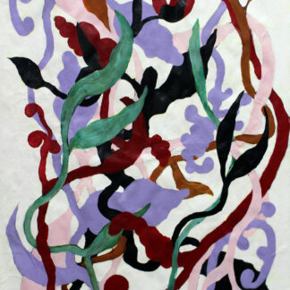 James Greco, "Life Never Ends 6," acrylic paint on laminated brown paper