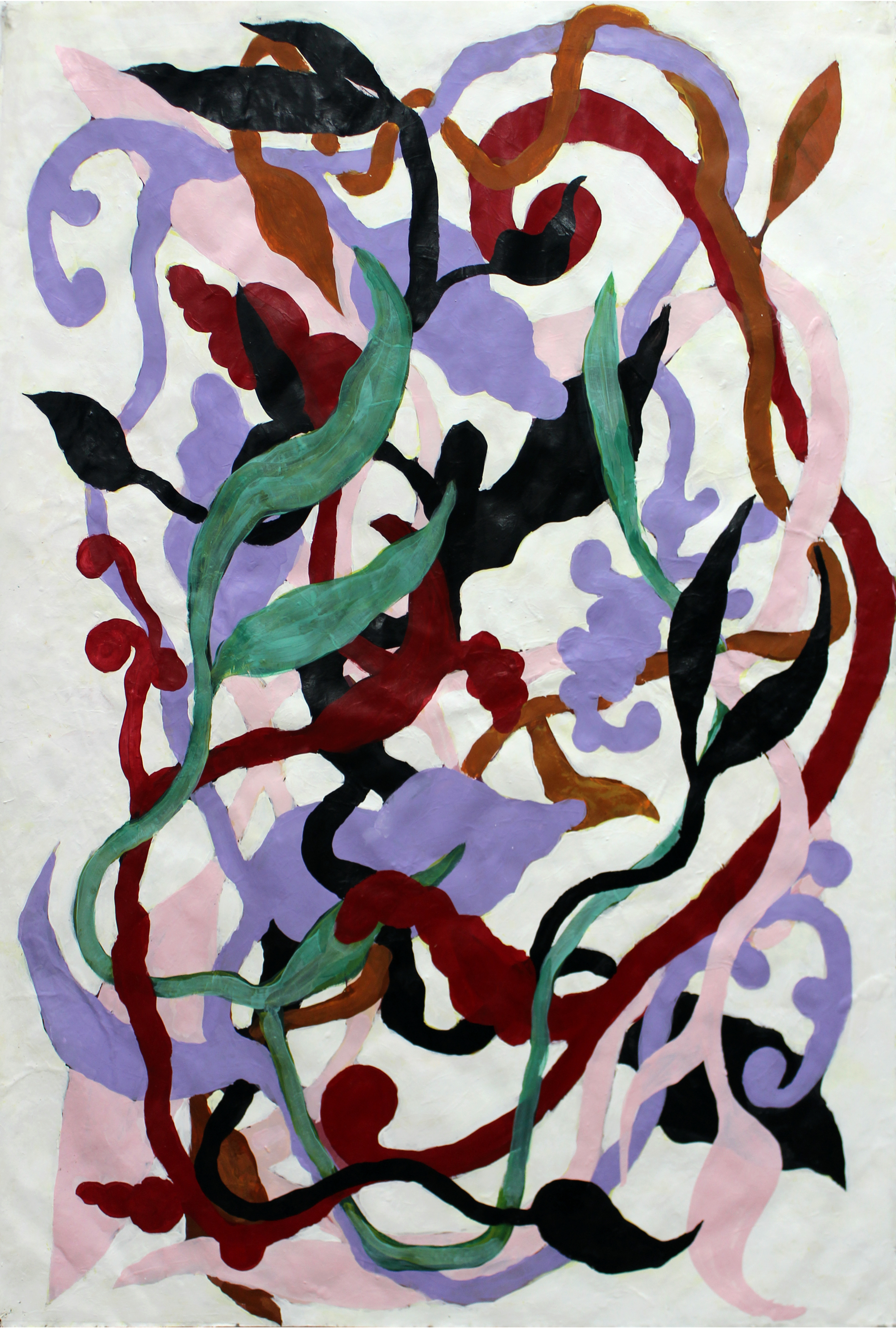 James Greco, "Life Never Ends 6," acrylic paint on laminated brown paper