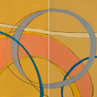 Zemma Mastin White, "Blue Circle I & II," flashe paint on canvas