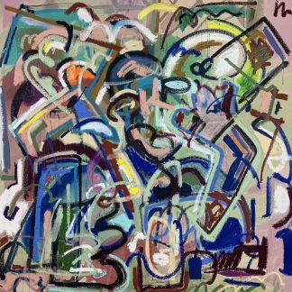 Marcos Anziani, "Cortinas de Seda (Silk Curtains)," acrylic, oil on raw canvas