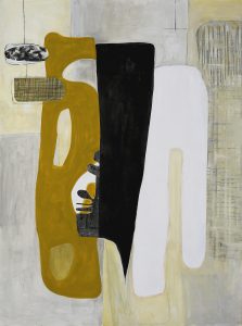 Mary Manning, "Black Bird," collage on paper