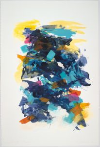 Liz Dexheimer, "Linear Flow IX - J.T. Deepening," synthetic polymer on paper