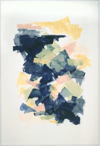 Liz Dexheimer, "Linear Flow VII," synthetic polymer on paper