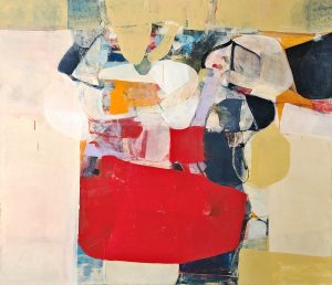 Robert Szot, "Flores Con Crema," oil, charcoal on linen