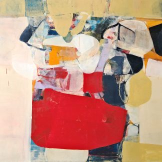 Robert Szot, "Flores Con Crema," oil, charcoal on linen
