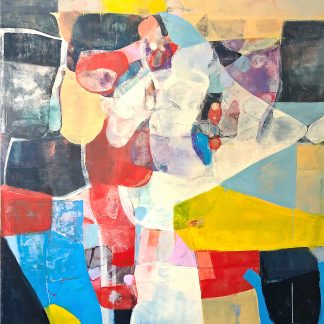 Robert Szot, "Common White," oil, charcoal on linen