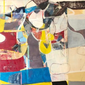 Robert Szot, "Artists and Models Abroad," oil, charcoal on linen