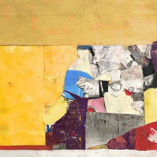 Robert Szot, "El Rastro," monotype collage, mixed media on paper
