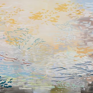 Laura Fayer, "The Color of Spring," acrylic and Japanese paper on canvas