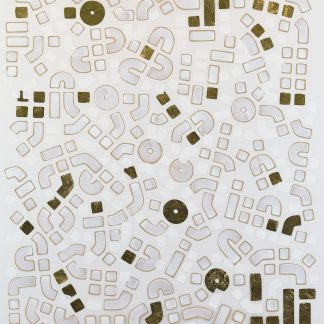 Paul Michael Graves, "Drawing 13.09.2021," enamel, gold leaf on drafting film