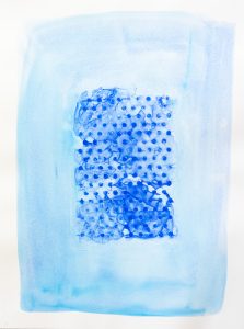 Bastienne Schmidt, "Blue dots 2," polymer paint on paper