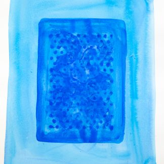 Bastienne Schmidt, "Blue Dots," polymer paint on paper
