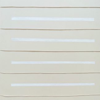Bastienne Schmidt, "Untitled 46, White Grids," sewn, pigmented cotton, stretched over canvas