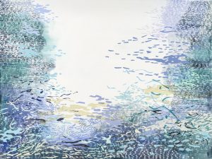 Laura Fayer, "Garden Of Delight", acrylic, japanese paper on canvas