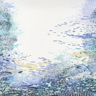 Laura Fayer, "Garden Of Delight", acrylic, japanese paper on canvas
