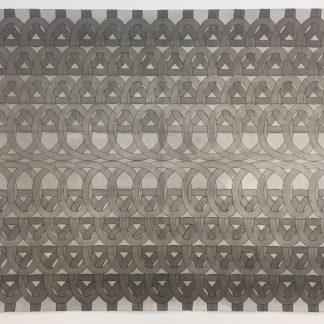 Katrine Hildebrandt, "Loop Shift," hand burnt lines, india ink on paper