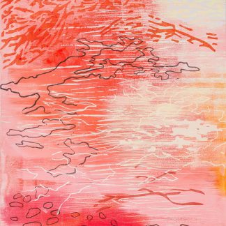 Laura Fayer, "Summer Wind," acrylic and Japanese paper on canvas