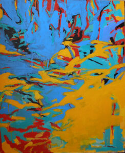 Geoffrey Moss, "Frosts Woods," oil on canvas