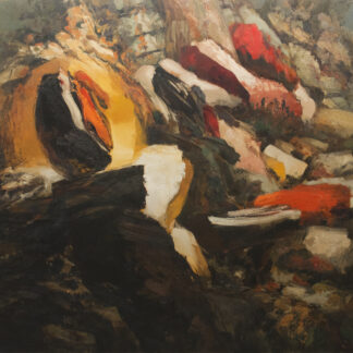 Dana Saulnier, "Silent Reading," oil on linen