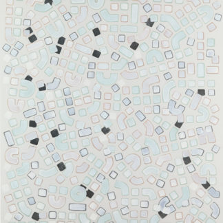 Paul Michael Graves, "Drawing 27.08.2021," enamel, silver leaf on drafting film
