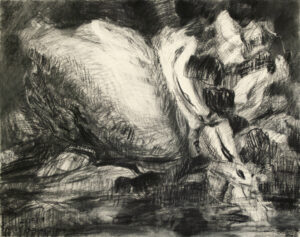 Dana Saulnier, "Drawing (21819)," charcoal on paper