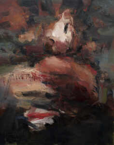 Dana Saulnier, "Oil Study (12921)," oil on paper mounted on canvas