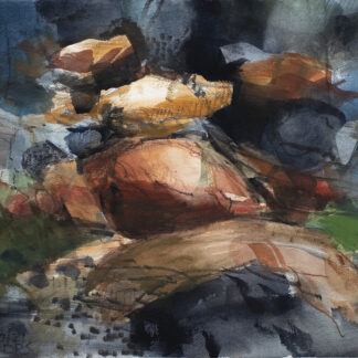 Dana Saulnier, "Watercolor (52121)," watercolor, mixed media