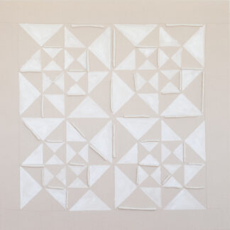 Bastienne Schmidt, "Triangle Grid," polymer paint, polymer clay on canvas