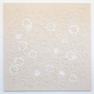 Bastienne Schmidt, "Circles and Loops," polymer paint, polymer clay on canvas