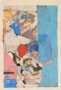 Robert Szot, "Untitled (Diamond Stack)," collage, mixed media on paper