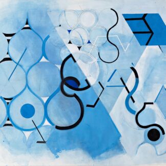 Jeanette Fintz, "Blue Mother Drawings #3," watercolor, gouache, graphite on Fabriano paper