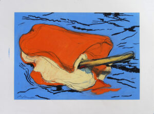 Geoffrey Moss, "Popsicle at Sea," mixed media on paper