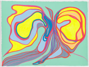 Oona Ratcliffe, "Gouache K," acrylic, gouache on paper