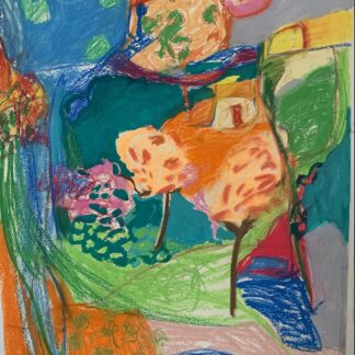 Claudia Mengel, "Sunday Drive," pastel and paint on paper