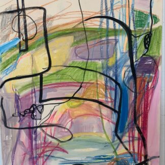 Claudia Mengel, "Millers Pond I," pastel and ink on paper