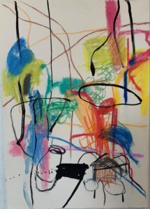 Claudia Mengel, "Make Believe I," pastel and ink on paper