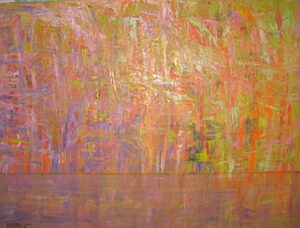 Ira Barkoff, "Forest Series: Red," oil on linen