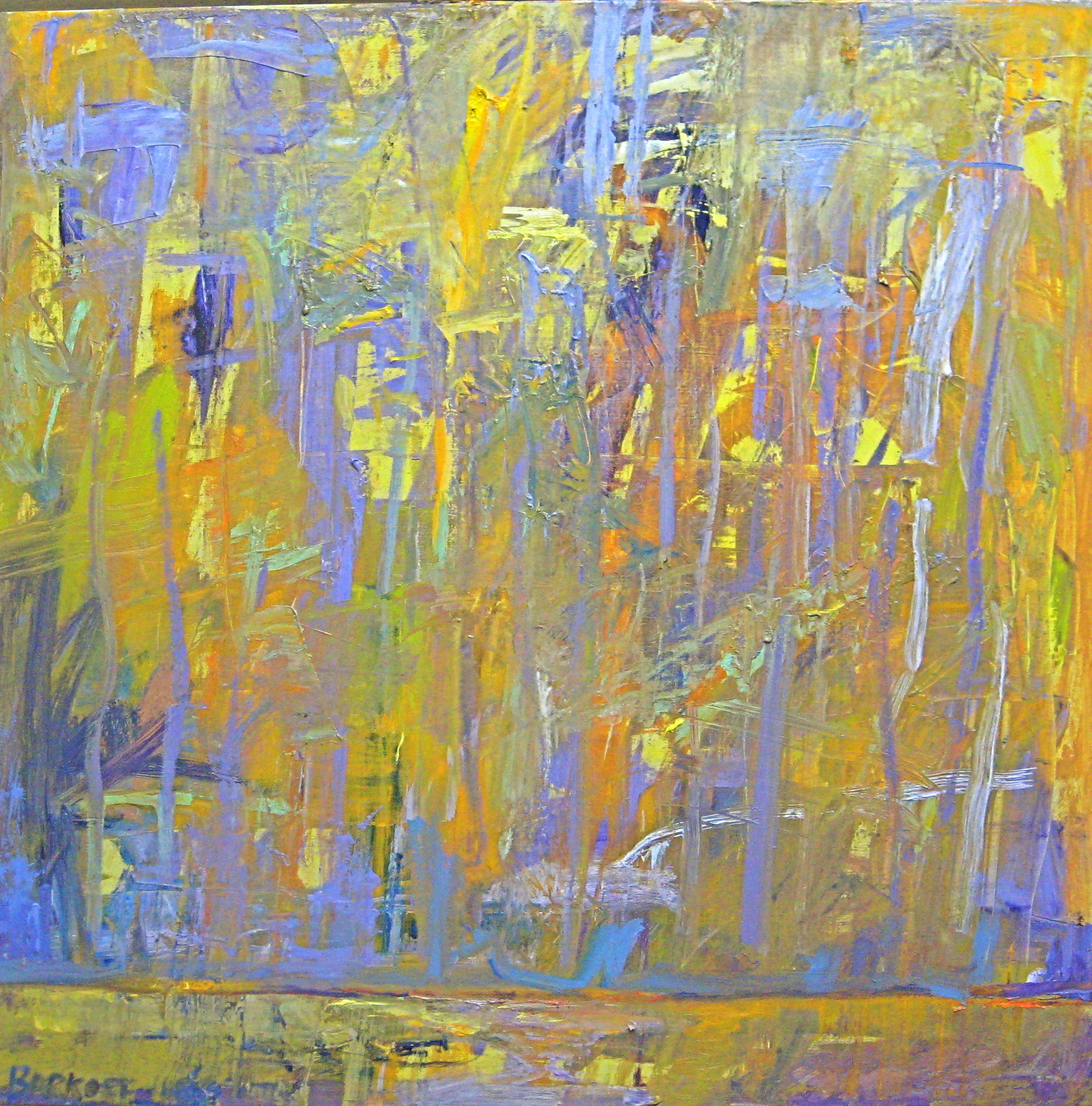Ira Barkoff, "Filtered Forest," oil on linen