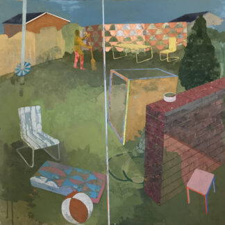 Drew King, "Side of Grass," acrylic on canvas