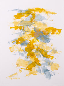 Liz Dexheimer, "Cascade 9:57," acrylic on paper